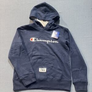 Champion Boys Youth Heritage Hoodie Small Hooded Sweatshirt Sz M Navy Brand New